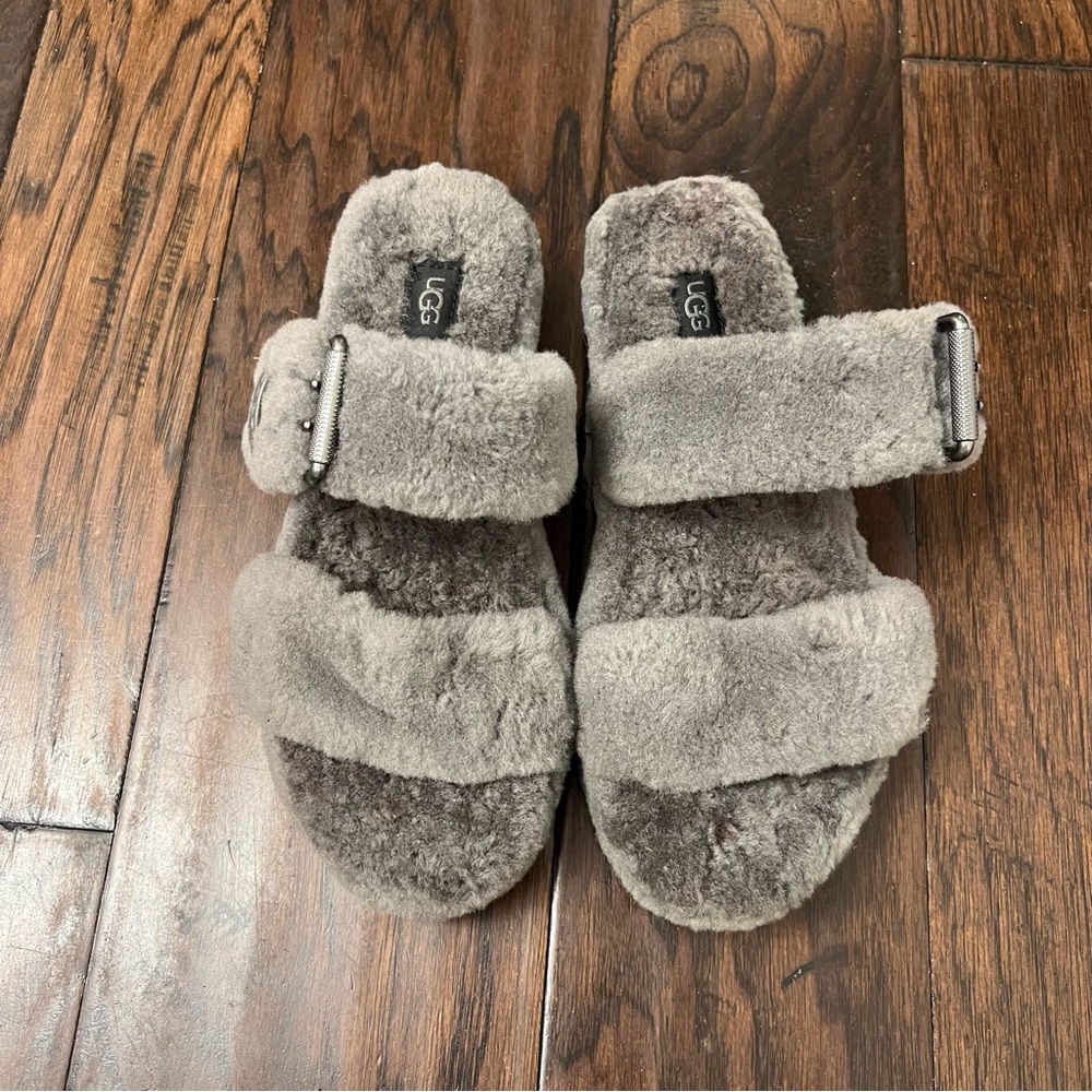 Ugg Fuzz Yeah Sheepskins Platform Women Shoes